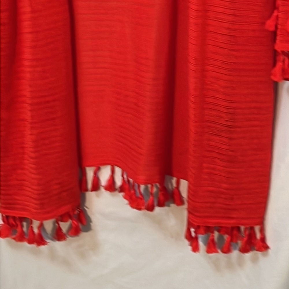 ZOZO Womens Red Designer Sweater Cardigan Wrap Size Large - Picture 3 of 5
